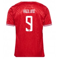 Denmark Rasmus Hojlund #9 Replica Home Shirt Euro 2024 Short Sleeve